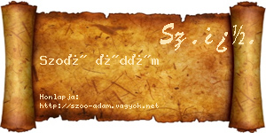 Szoó Ádám névjegykártya