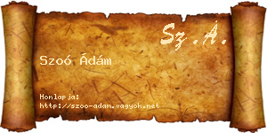 Szoó Ádám névjegykártya